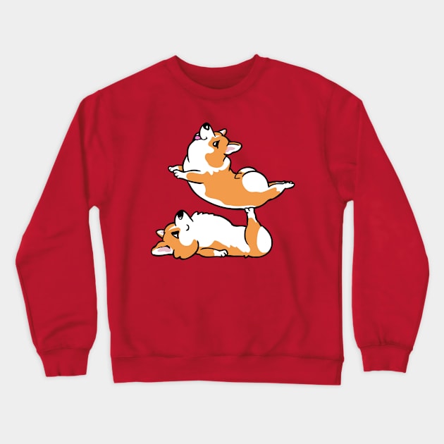 Acroyoga Corgi Crewneck Sweatshirt by huebucket